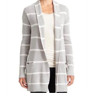 Athleta Highland Wrap Cozy Striped Knit Cardigan Sweater